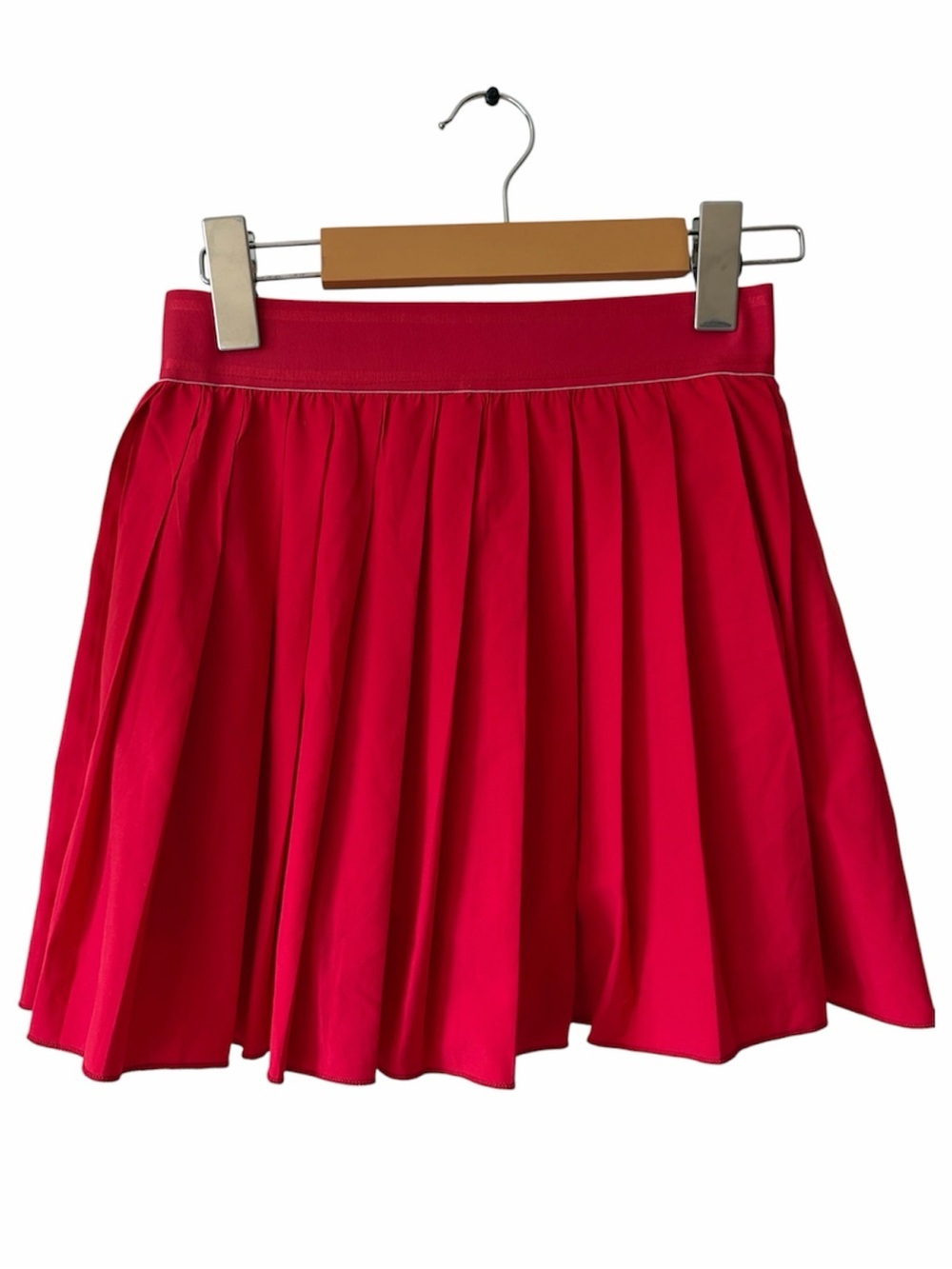 Red Pleated Skater Skirt Flowy A-Line Mini Circle Skirt High Waist Tennis Skort